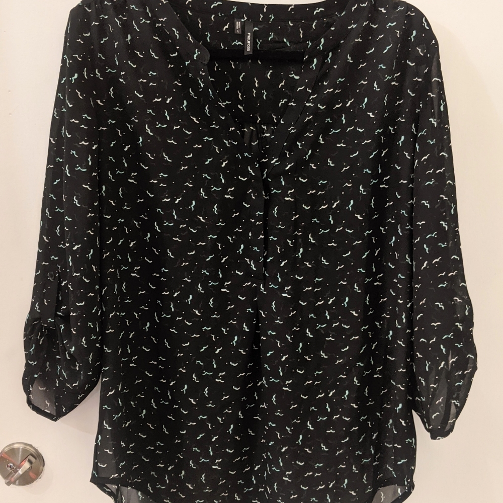 Maurice's Large Sheer Blouse size Large NWOT